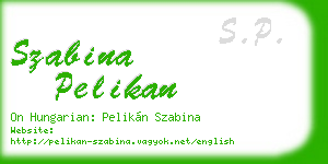 szabina pelikan business card