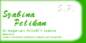 szabina pelikan business card
